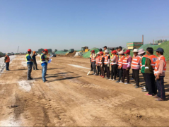 基礎(chǔ)工程分公司天津路項(xiàng)目部召開灰土施工技術(shù)、安全現(xiàn)場(chǎng)交底會(huì)