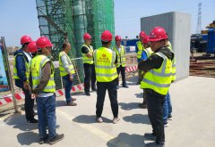 人民路項目部組織市政工程現(xiàn)場安全文明施工學(xué)習(xí)交流會