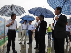 市領(lǐng)導一行調(diào)研淄博市魯山大道——魯泰大道互通立交橋工程進展情況