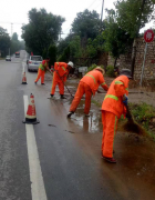 博山小修做好雨季巡查，保障道路安全暢通